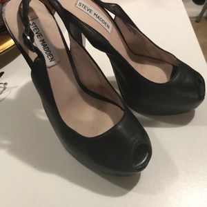 Steve Madden peekaboo slingback platform